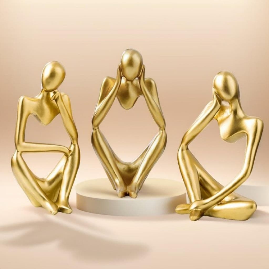 Trio Pensador Estátuas de Arte, escultura moderna, abstrata, nórdico, decoração para casa, sala,  presente, estátua