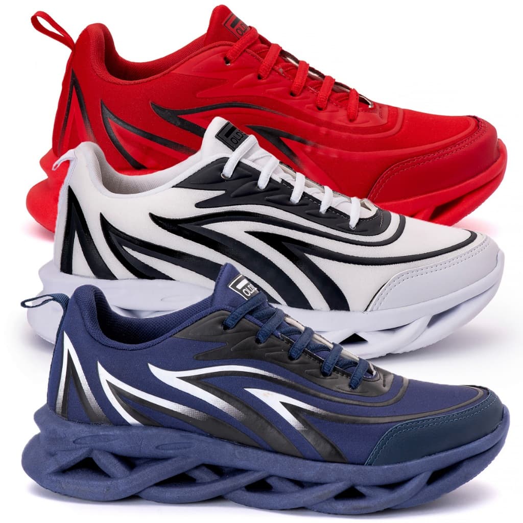 kit 3 Tênis Masculino Oldsen original caminhada esportivo confortável corrida barato promoção varias cores