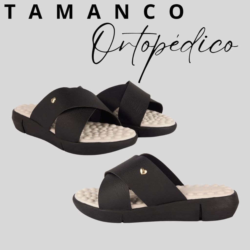 Chinelo Feminino Ortopédico em X Confortável Sandália Tamanco Esporão Fascite Sola Eva Massageadora