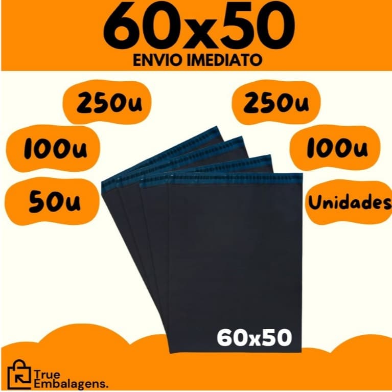 Envelope 60x50 Segurança Embalagem De Envio Correios 50, 100 e 250 unidades