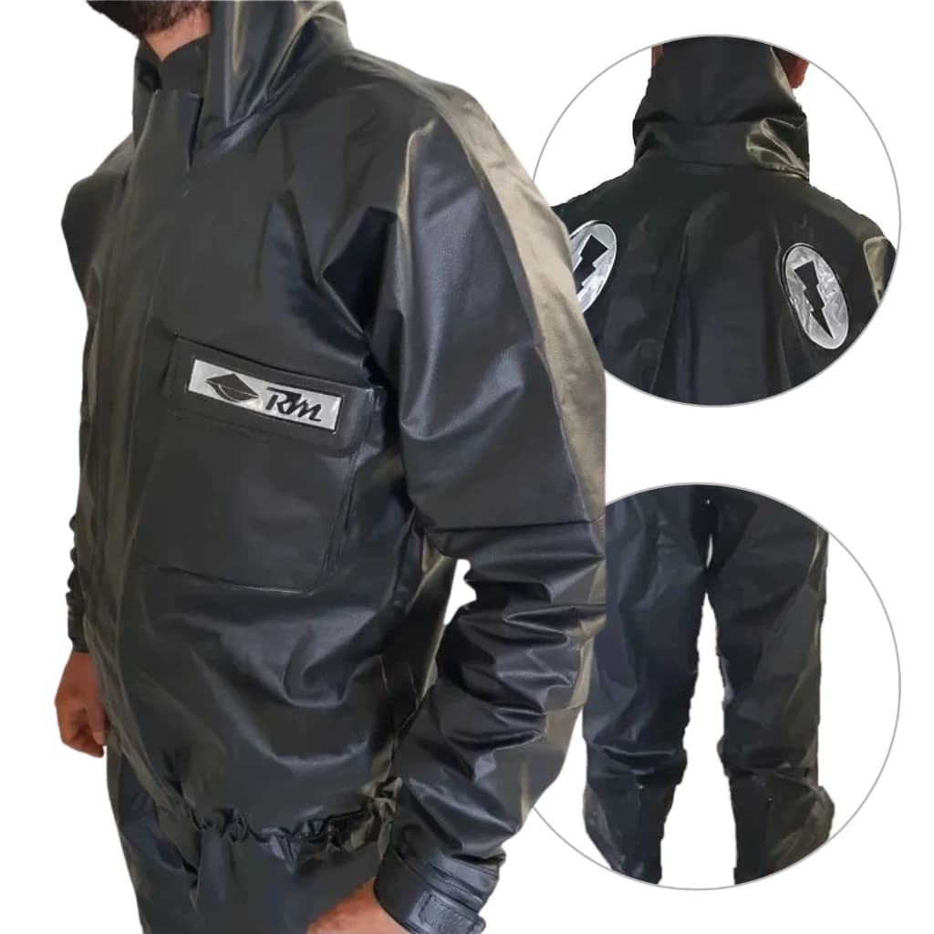 Capa De Chuva Motoboy Motociclista Calça Jaqueta Poliéster