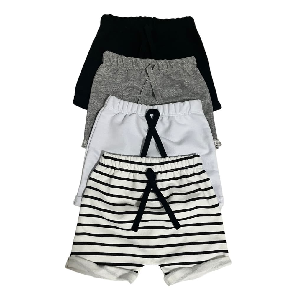 Kit 3 Short Infantil Bebê Recém Nascido Moletinho 100% Algodão de Alta Qualidade super confortavel