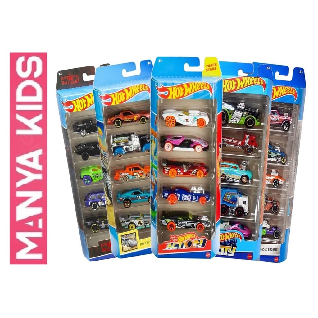 Hot Wheels Pacote Pack 5 Carrinhos Mattel - VÁRIOS MODELOS ESCOLHA O SEU