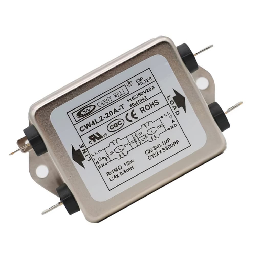 Supressor De Ruídos Emi/Rfi Proteção Sistema Automação Filtro de Linha Industrial 20a
