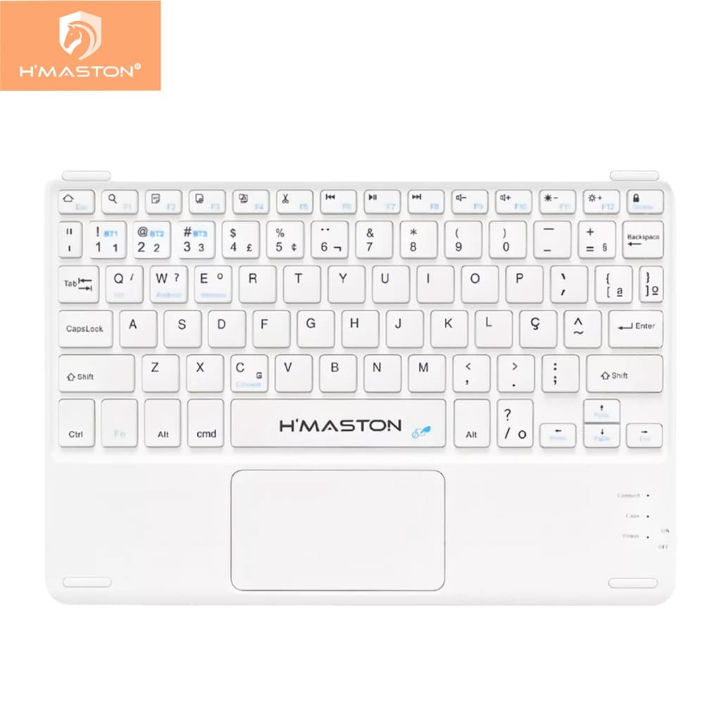 H'maston JP105 Teclado UltraFino Bluetooth Portátil Para Tablet Celular com TouchPad