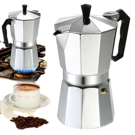 Cafeteira Italiana Moka Serve 150ml ou 300ml Aço Alumínio Café Expresso Premium Mantém Temperatura