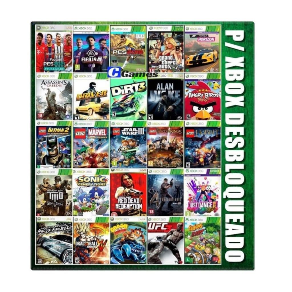 Pen drive 64g para XBOX 360 RGH c/ 10 jogos completos + 2000 retrô