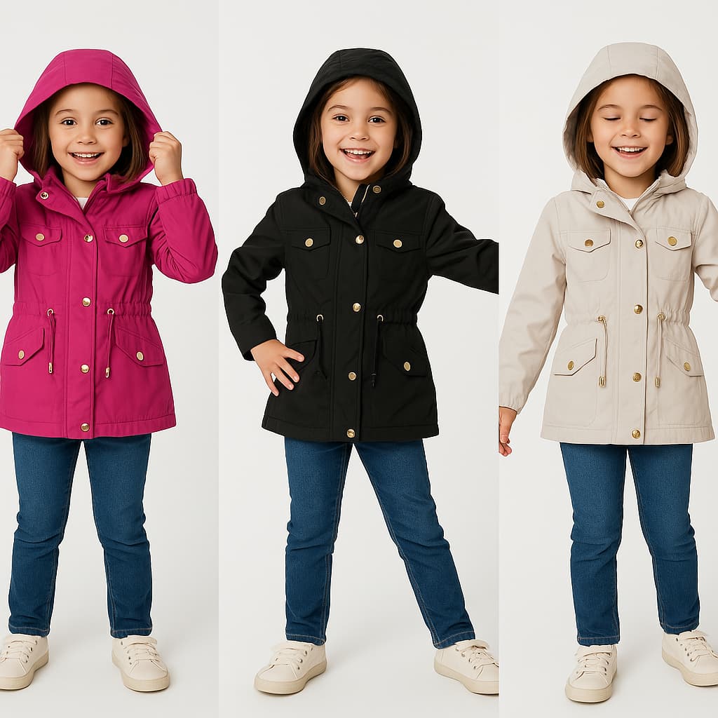 Parka Infantil Peluciada Com Capuz Removivel