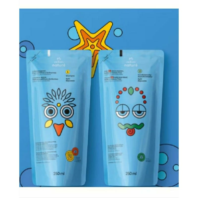 Refis Shampoo + Condicionador Cabelos Lisos e Ondulados  Naturé 250ml cada