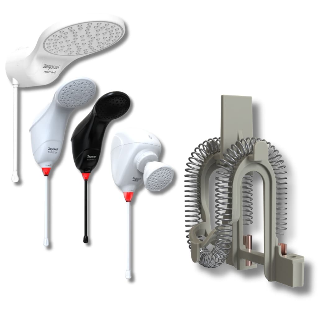 Resistência Para Chuveiro Ducha Eletrônica Sublime Black Move Zagonel Vários Modelos Compatíveis