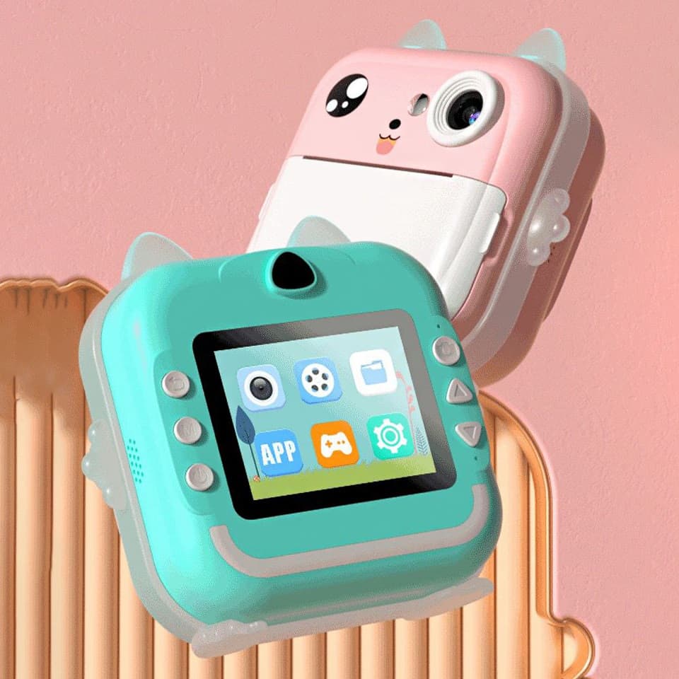 Câmera Digital Infantil 2.4 Polegada IPS Screen Impressão Instantânea Gravação De Vídeo, Tirar Fotos