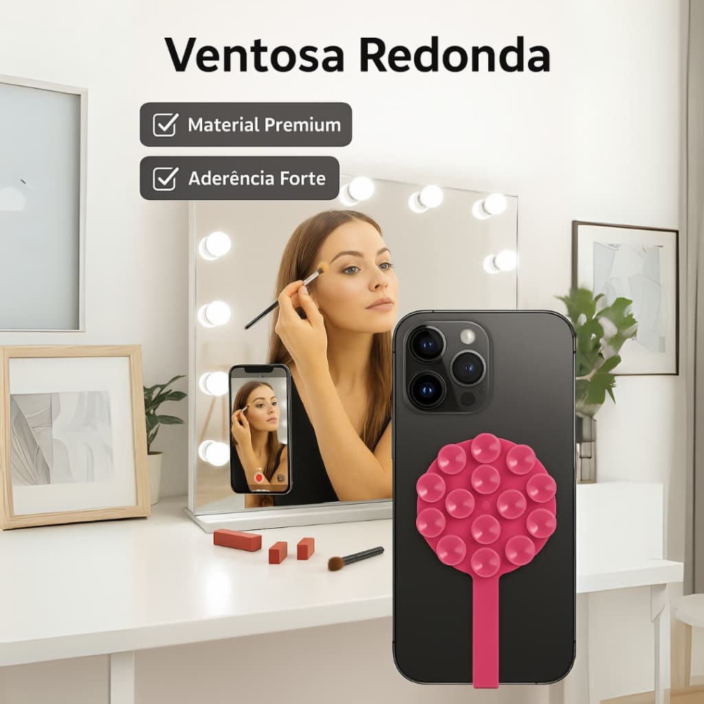 Suporte Do Telefone Com Ventosa Circular Duas Faces