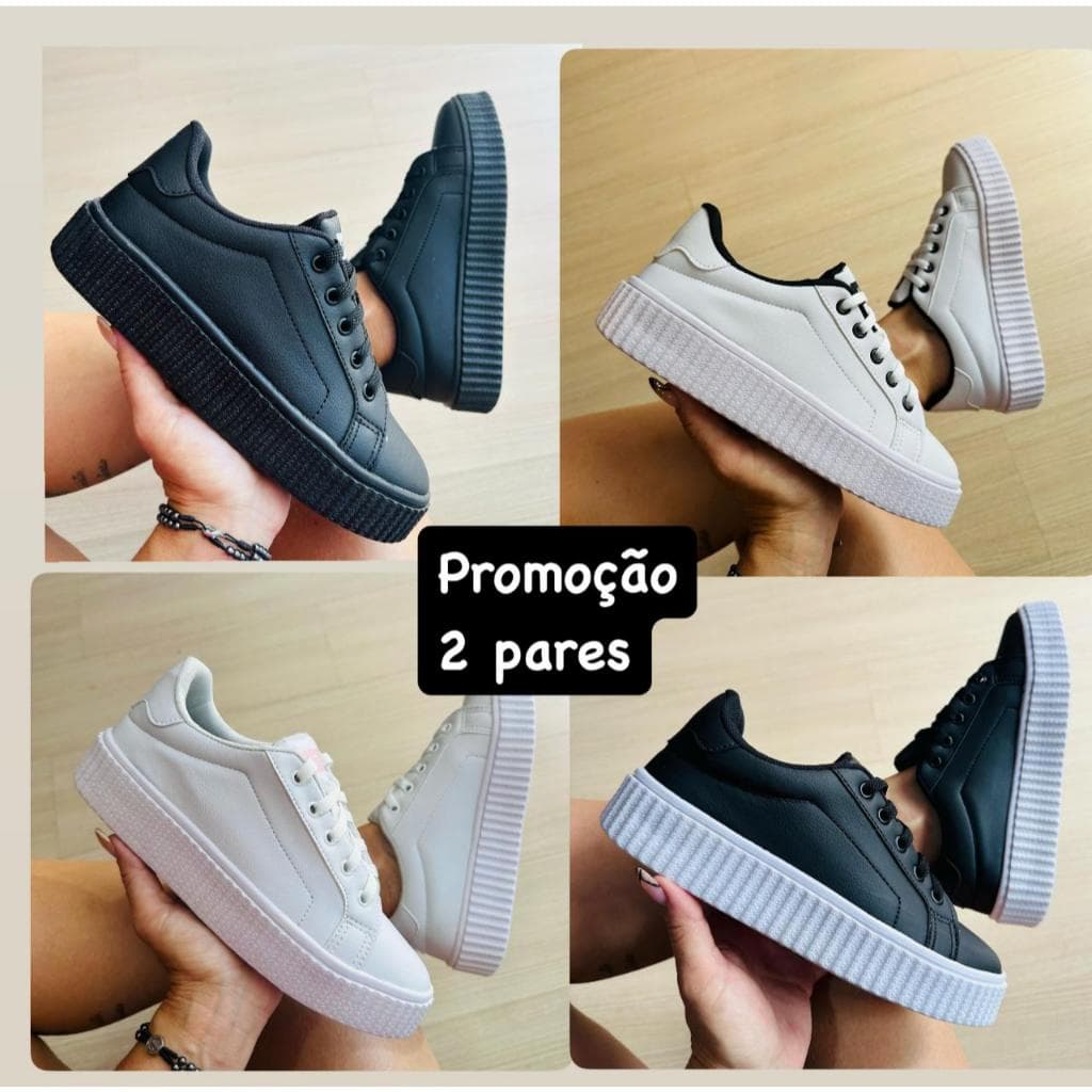 2 pares de tenis masculino feminino super confortavel