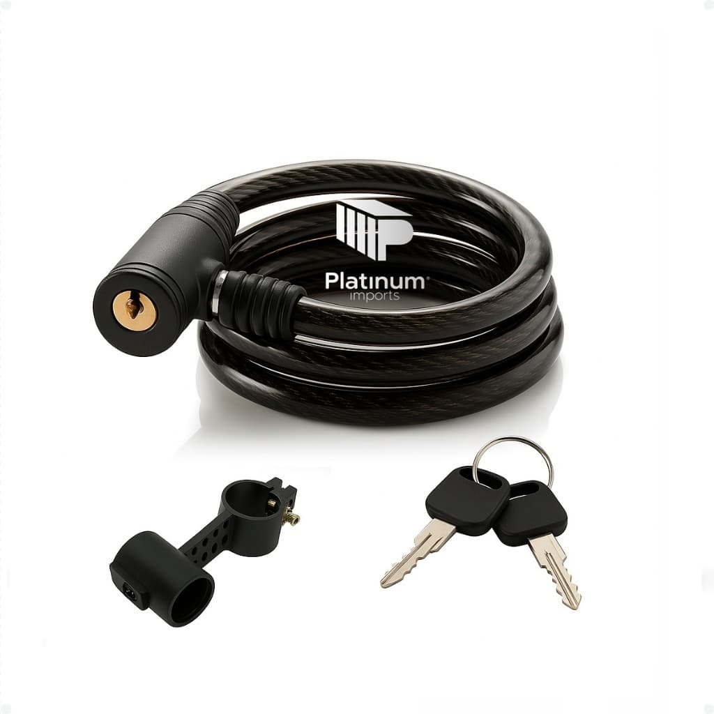 Corrente de Segurança 1M com Trava Anti-Furto e Chave - Ideal para Bicicleta, Moto e Portão Acessórios De Bicicleta Mtb