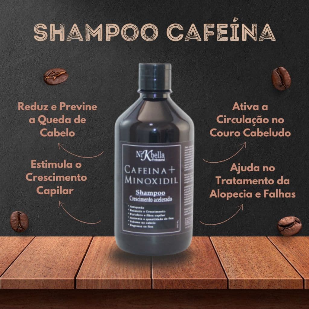 Shampoo Terapico de Cafeína Ativado - Crescimento Acelerado e Anti-Queda 500ml