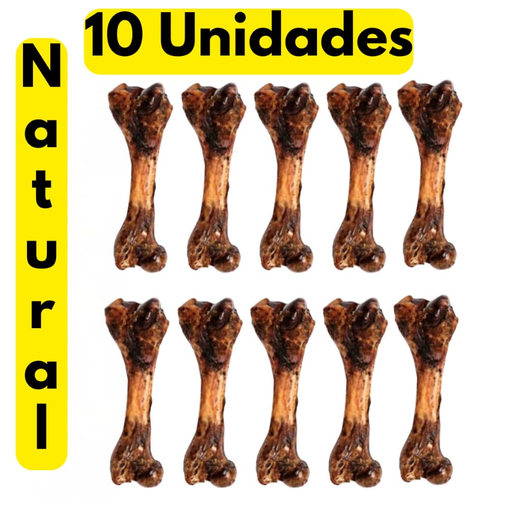 10 Un Mini Femur Osso Natural Suino Desidratado Para Cães cachorros petisco defumado