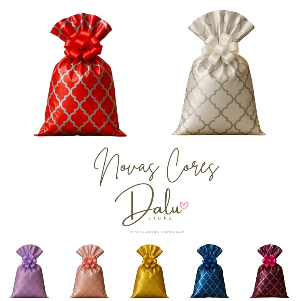 Saco Para Presente 30x45 Viena Metalizado Com 50 Unidades