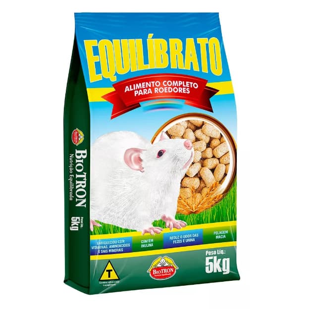 Equilibrato 5kg Ração Para Roedores Rato Twister Biotron