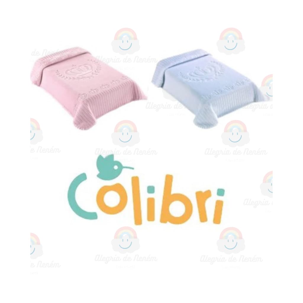 Cobertor Colibri de Bebe em Alto Relevo Linha Exclusive Hipoalérgico 80X1,10m