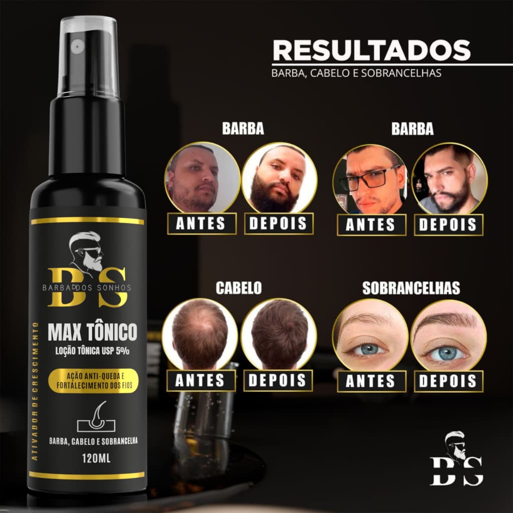 Max Tônico Capilar Cresce Cabelo Sobrancelha e Barba