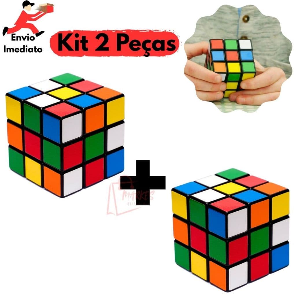 Kit 2 Cubo Mágico 5x5x5 Brinquedo 99 Toys Super Interativo Infantil Adulto Multicolorido