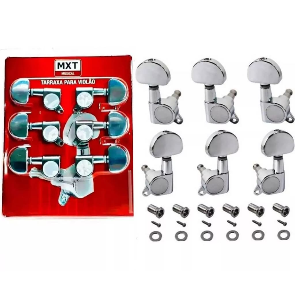 Tarraxa Tarracha Violão Blindada Cromado Mxt Aço !!!