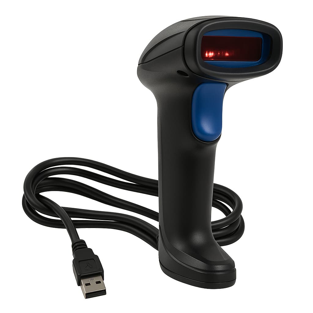 Leitor De Código De Barras USB Com Fio Exbom, Etiqueta de Produtos e Boletos Bancários