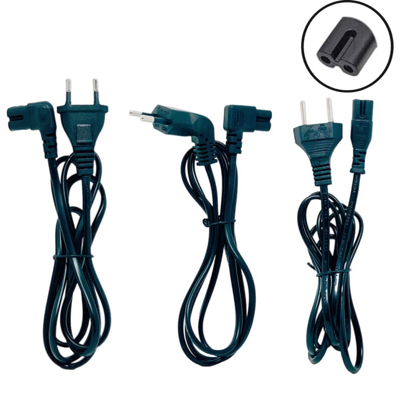 Cabo Força Energia Bipolar Ps3 Ps4 Smartv Impressora Epson, Lexmark, Hp, Brother Em L 90 Graus/Reto