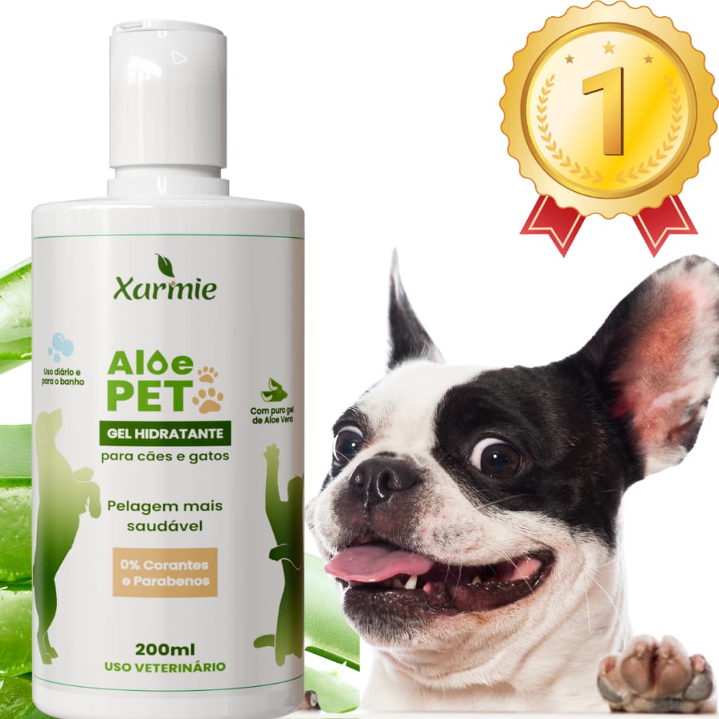 Cuidados Coceira, Alergia e Dermatite Aloe Pet Gel de Babosa P/ Cachorro 200g Xarmie