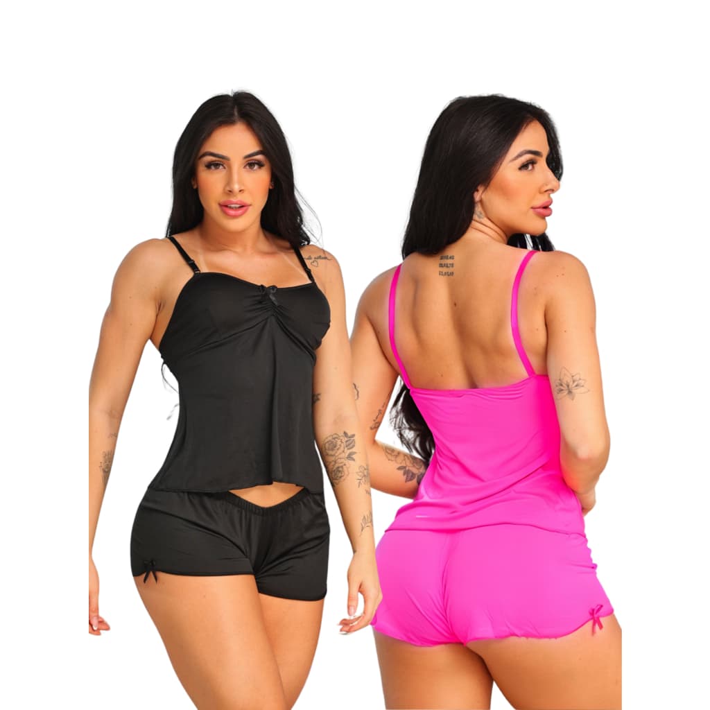 Short Doll  Baby MANU Pijama Liganete Liso Confortável Moderno Otima Qualidade Tecido Leve PROMOÇÃO