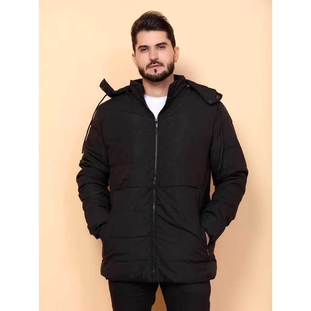 Jaqueta Bobojaco Forrado Preto Importado Grosso com Touca Removivel e Bolsos Inverno ano 2025