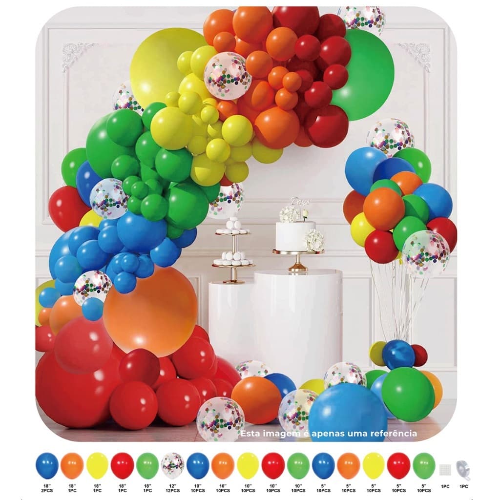 120pcs Balão De Látex Colorido Conjunto Para Festas E Aniversários