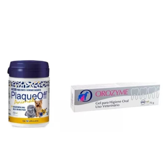 Plaqueoff + Creme Dental Para Cães /gatos Orozyme 70g Inovet