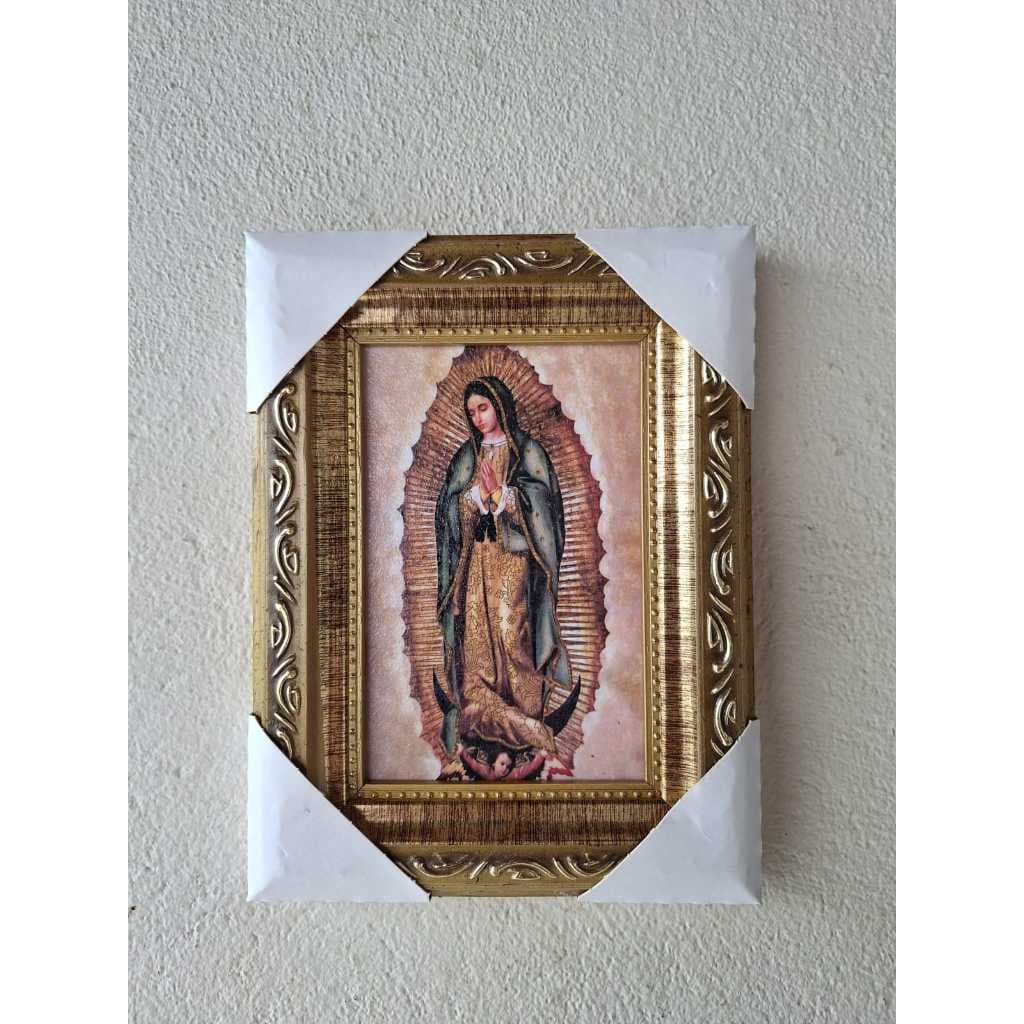 QUADRO NOSSA SENHORA DE GUADALUPE 10X15 RESINADO MOLDURA DOURADA