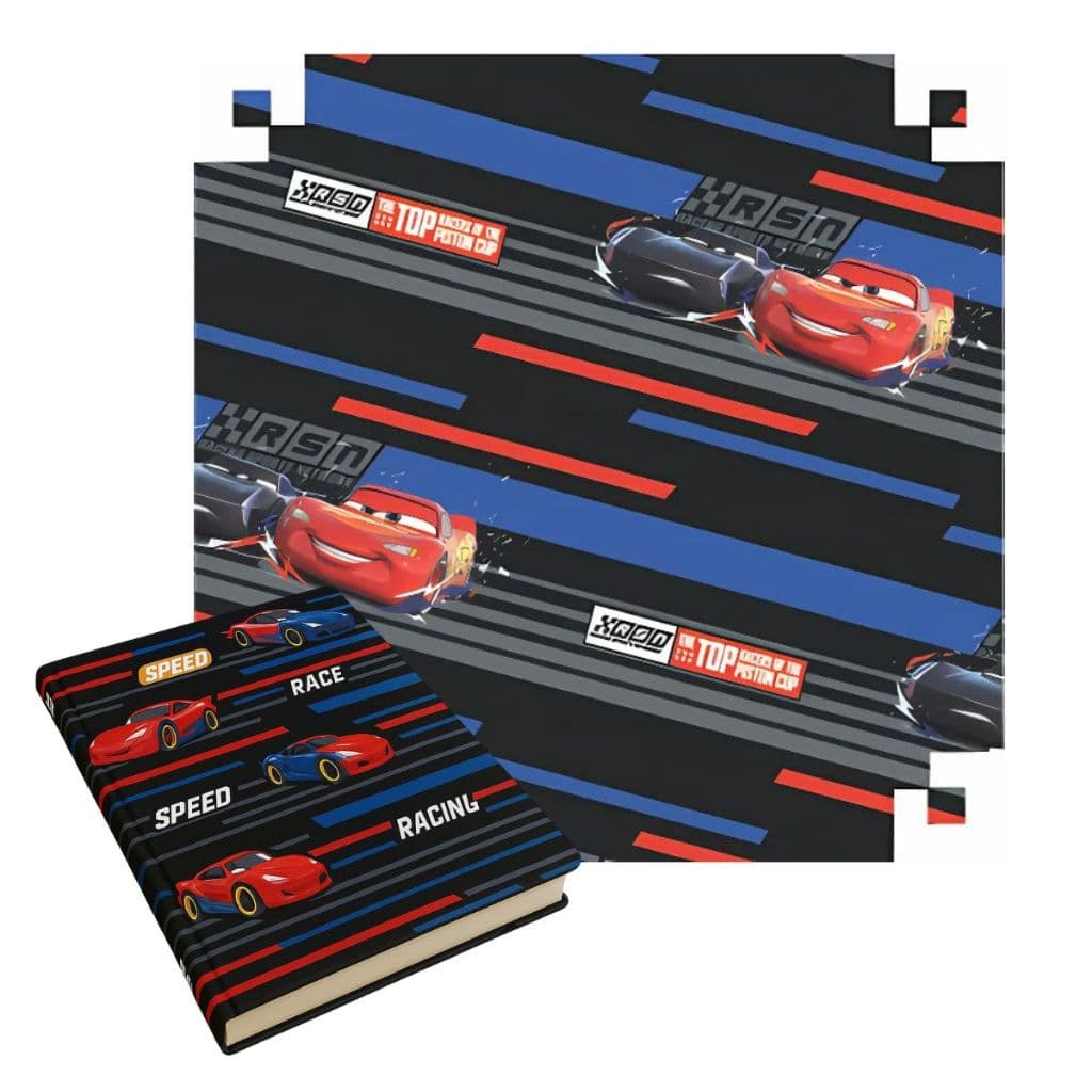 Rolos Plástico para Encapar 10M Caderno Livros Escolar  Carros Mc Queen Corrida Menino Desenho