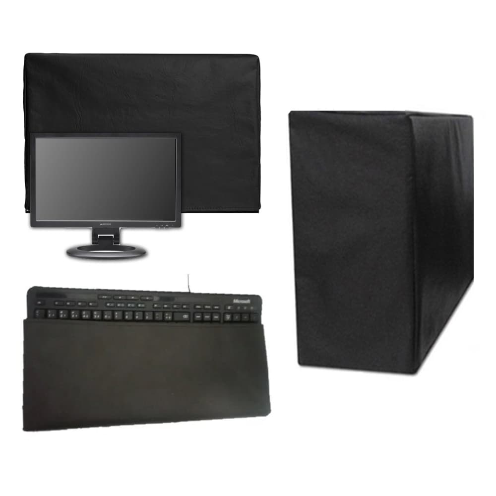 Kit de Capa para CPU Teclado e Monitor 17 Polegadas Preto