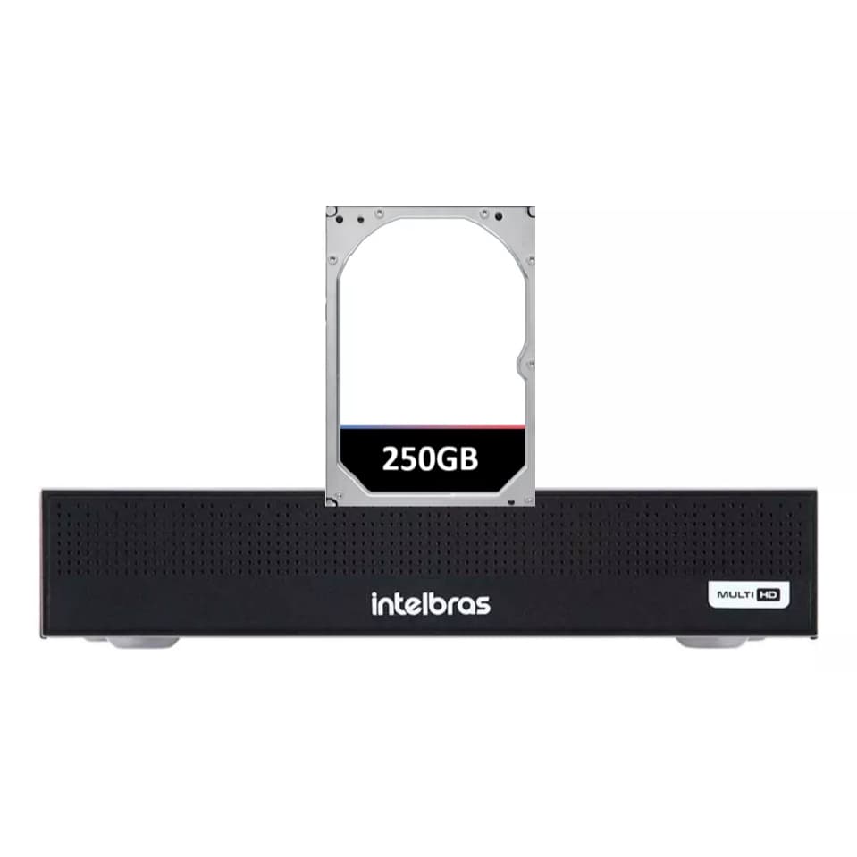 Dvr gravador INTELBRAS 8 canais Full hd + hd 250GB