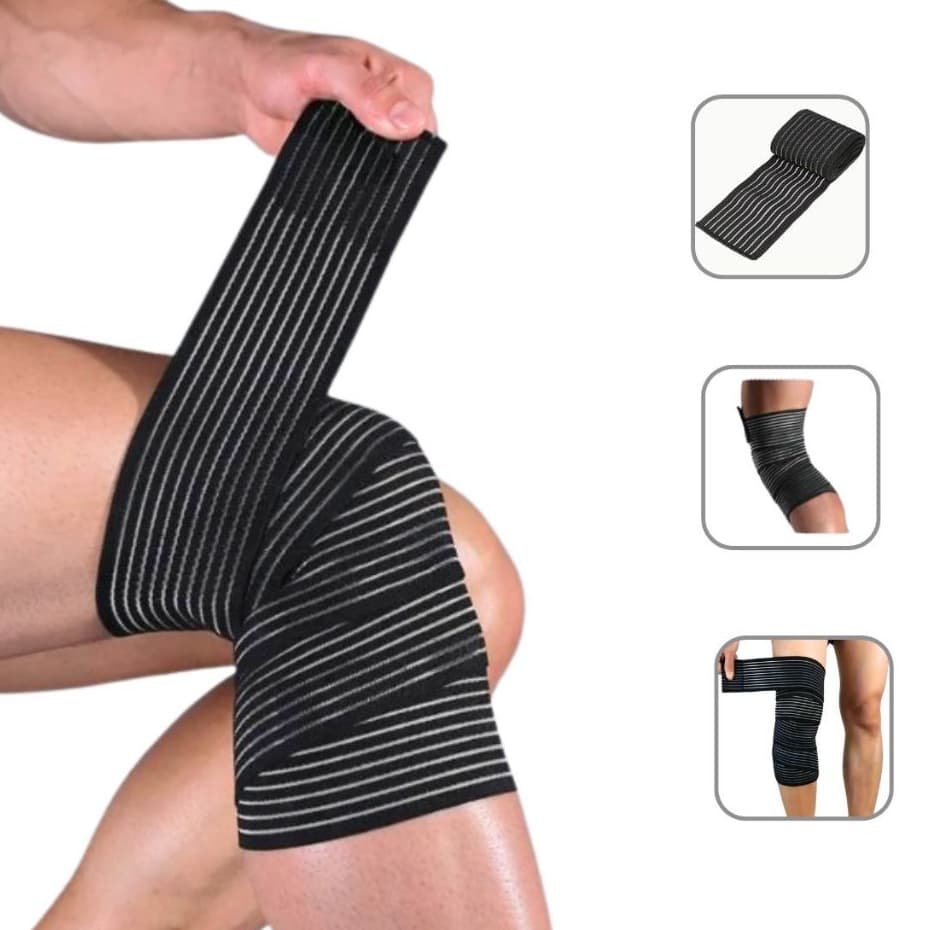 Faixa de Compressão Para Joelho Joelheira Elástica Ajustável Multiuso