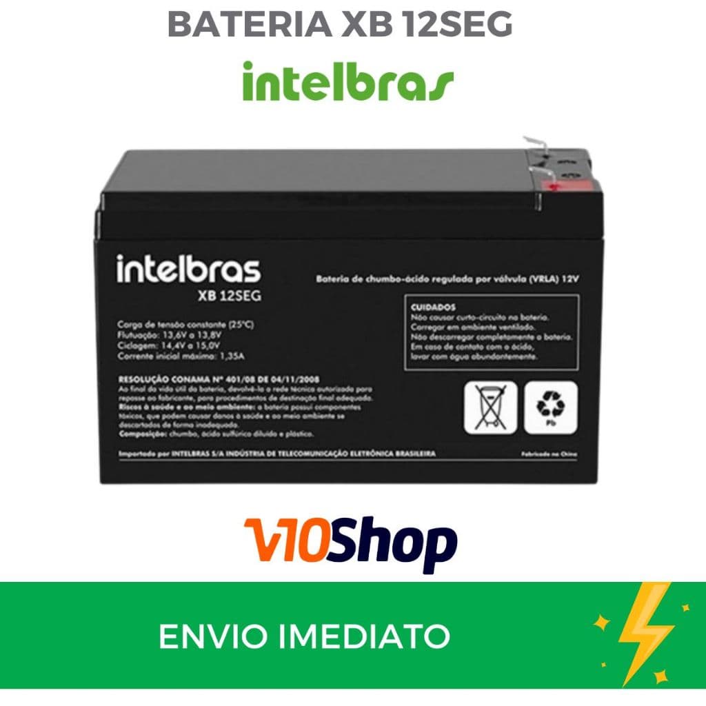 Bateria De Alarme Vrla 12v Xb 12seg Intelbras