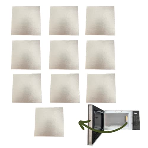 10x Placas de Mica Guia De Onda P Microondas Universal 15x15cm