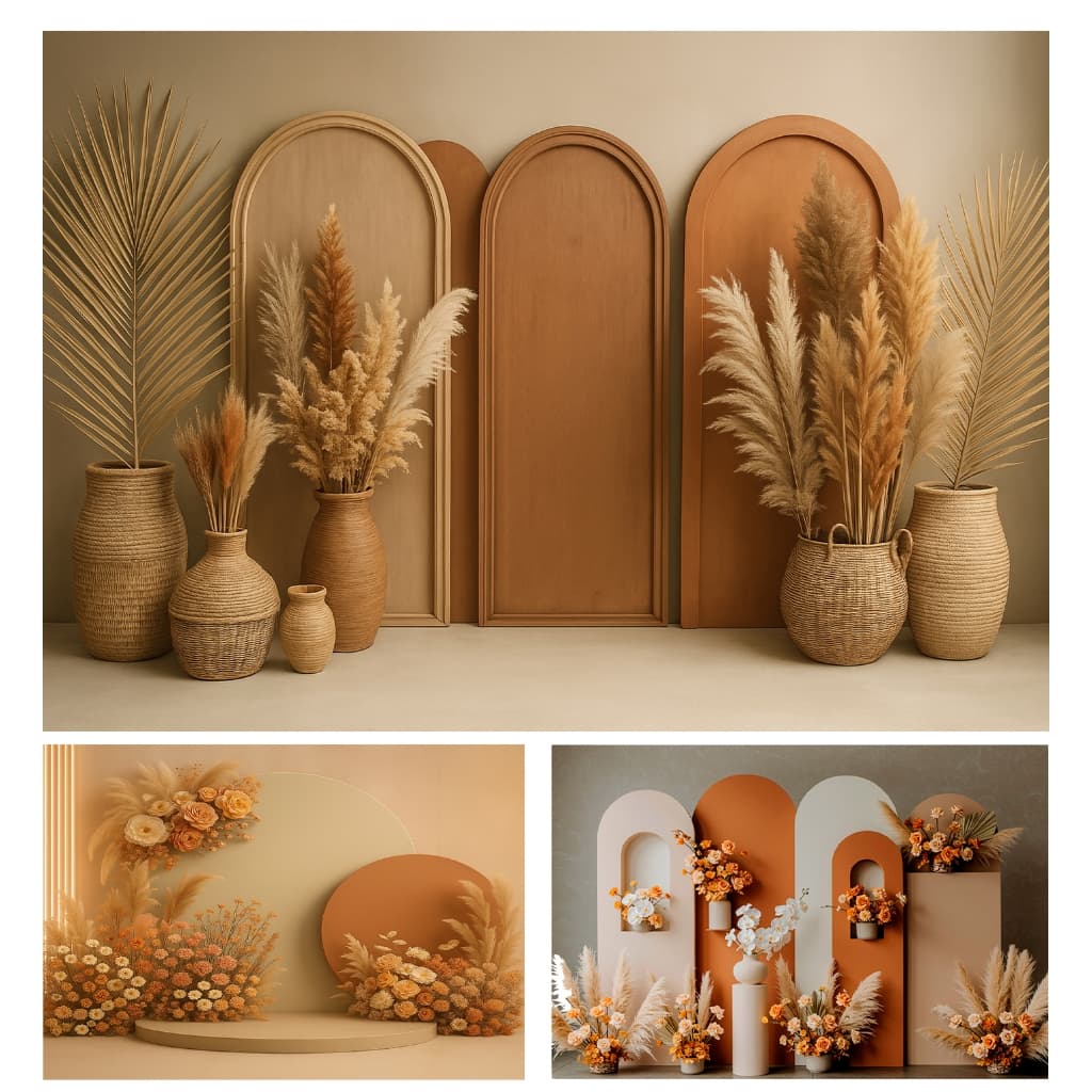 Fundo Fotográfico Dia das Mães Boho 3D Tecido Sublimado 1,5x2,2 Mt