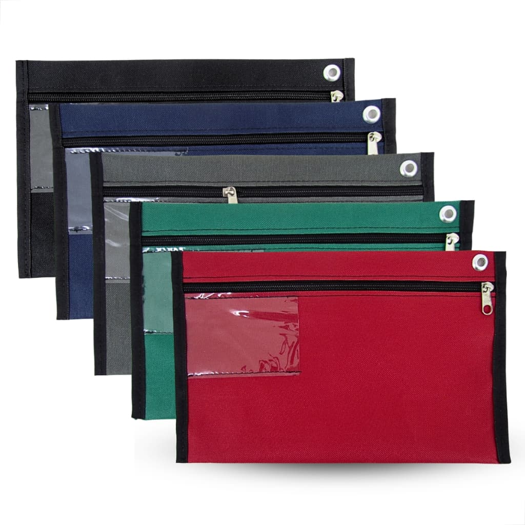 4 Malotes Pasta Documentos Escritório Contabilidade 28x18 cm Nylon Pequeno A5 Sangria Dinheiro Caixa