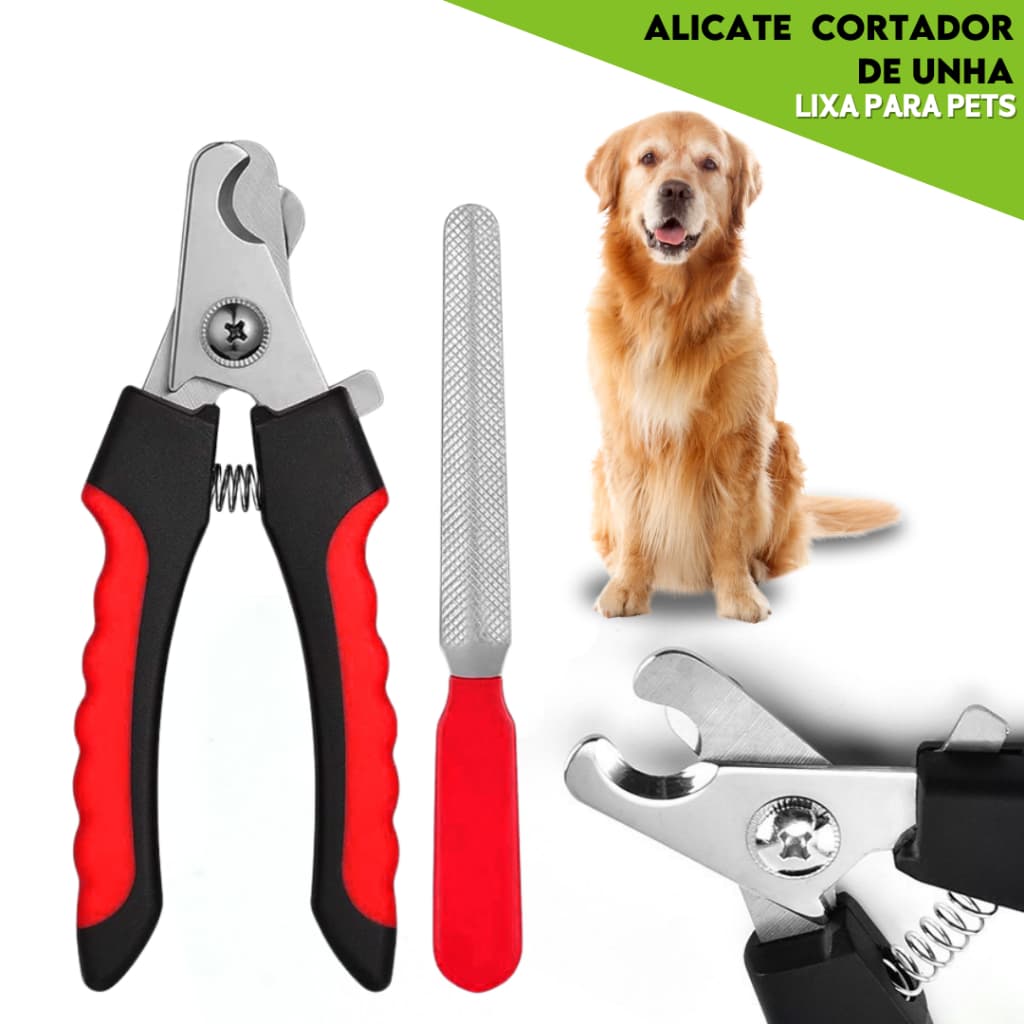 Alicate Cortador De Unha em Aço Inox Para Cães e Gatos Seguro e Fácil de Usar