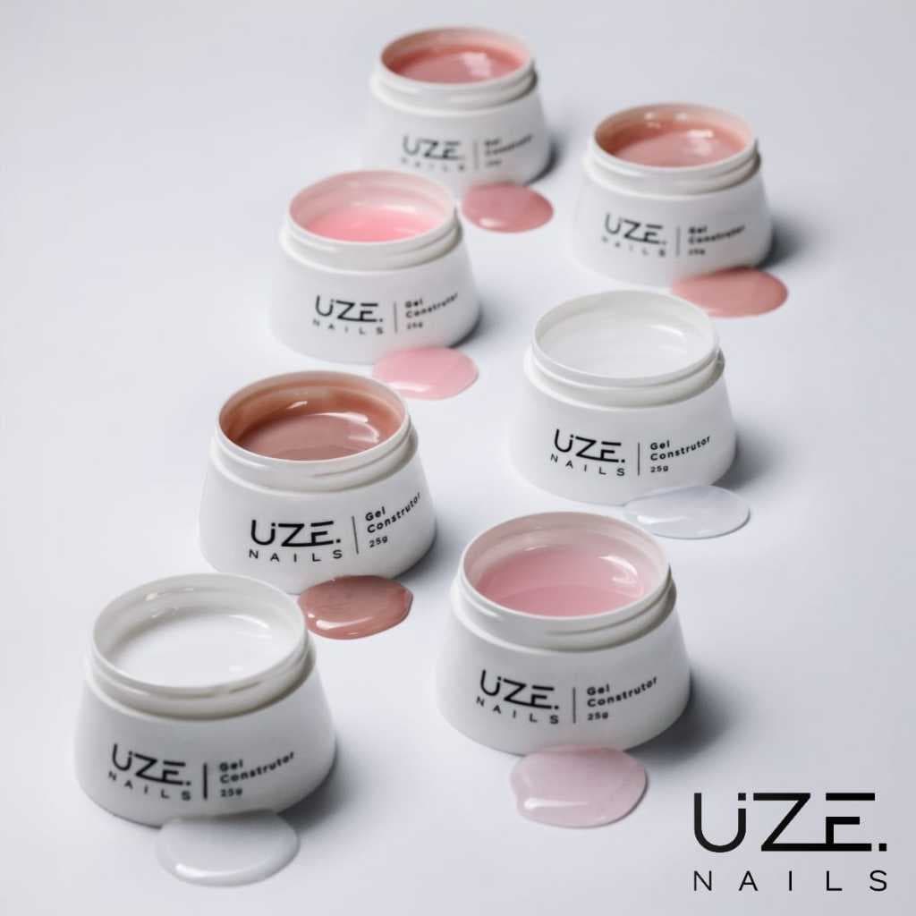 Uze Nails Gel Construtor 25g LIVRE TPO HEMA FREE Nude Pink Baby White Elegante Cover - Escolha o Seu