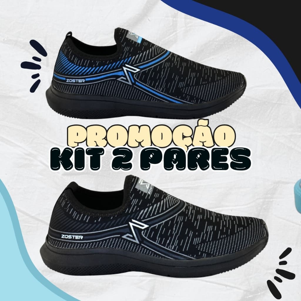 Kit 2 Tênis Meia Esportivo Feminino Sem Cadarço – Leveza e Estilo Variadas Cores | Pronta Entrega