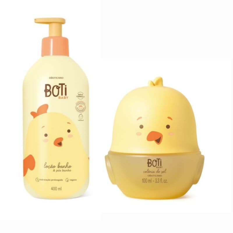 Boti baby sol 400ml: Loção hidratante, sabonete líquido, colônia, escolha o seu favorito