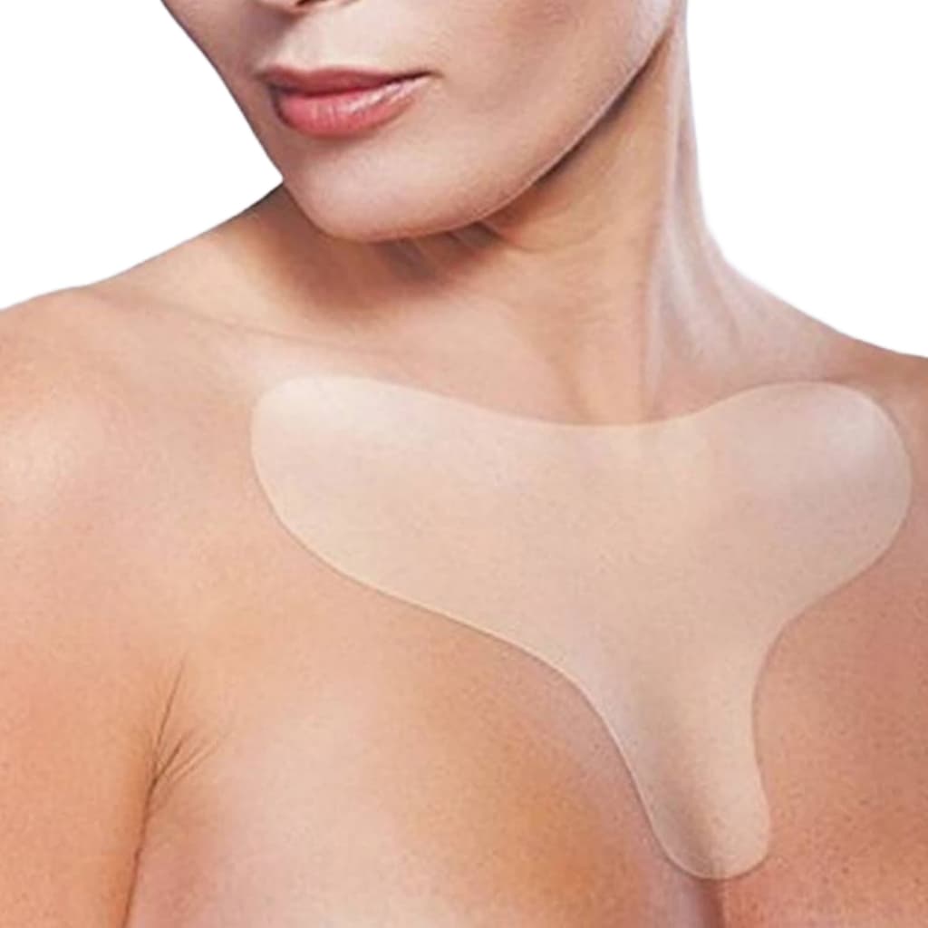Anti Rugas Adesivo Reutilizável Para Decote Colo Silicone Estimulador de Colágeno