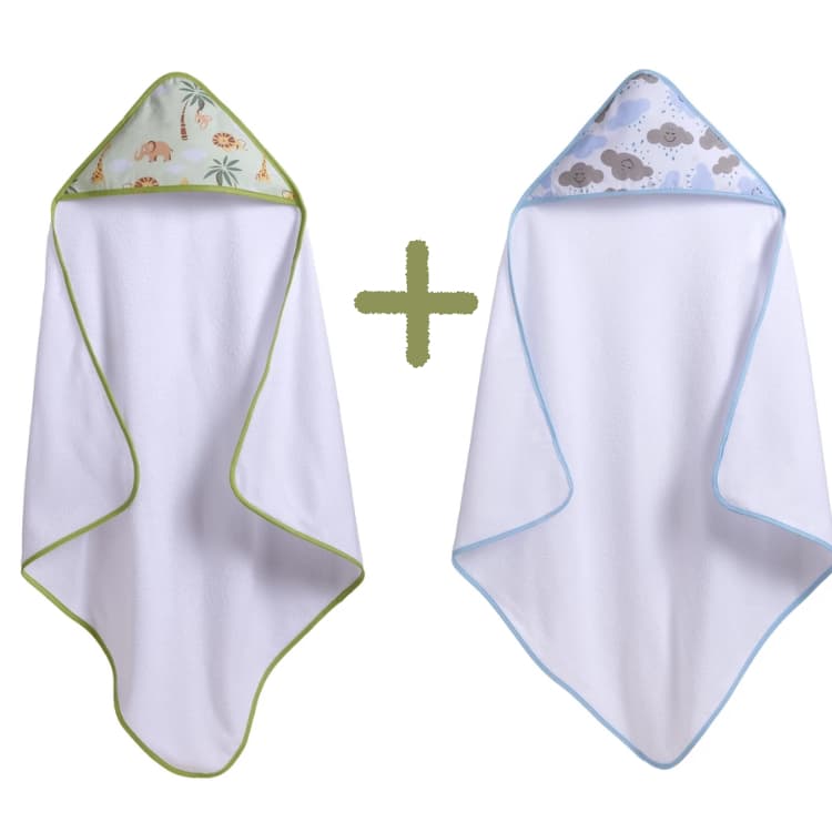 Kit Par de Toalhas para Bebe Toque Antialergico Tecido Permeavel