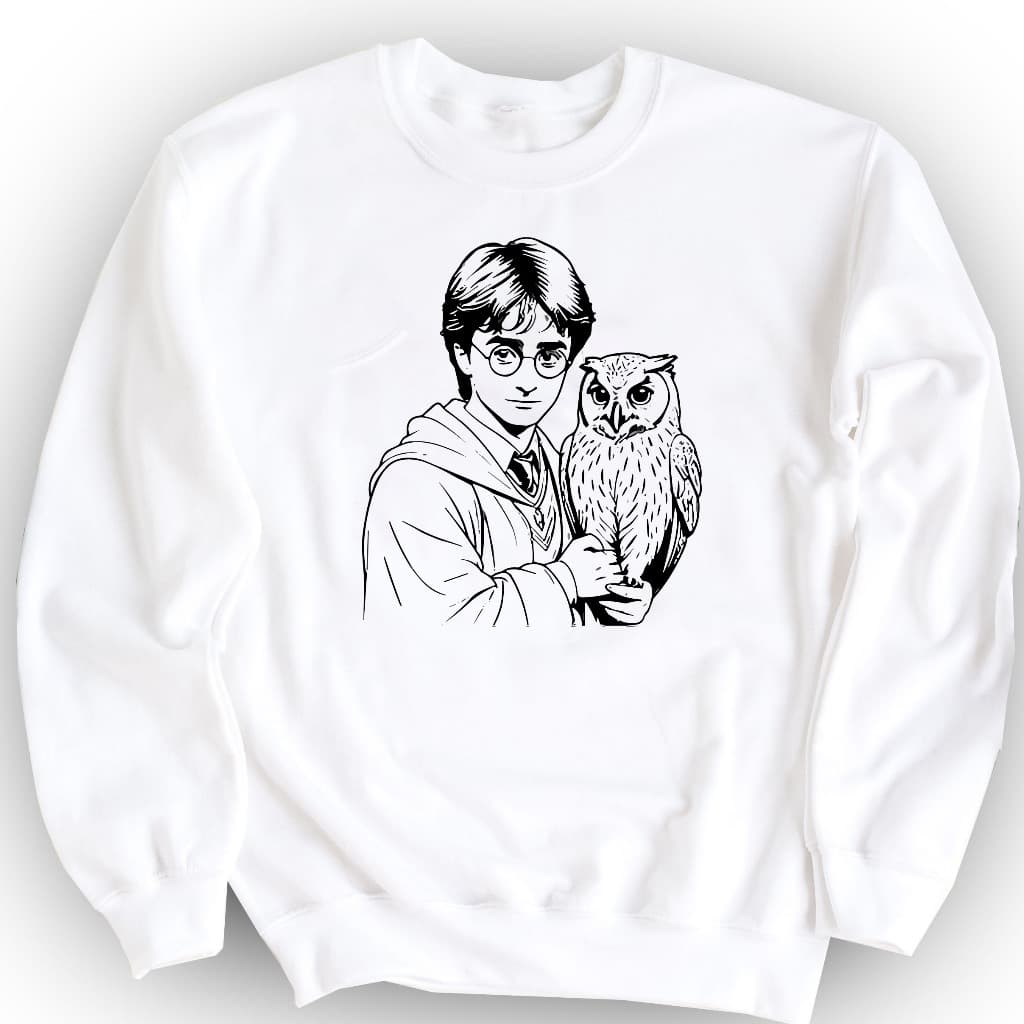 Moletom Careca Blusa De Frio Algodão Sem Capuz Flanelado Com Estampa Harry Potter