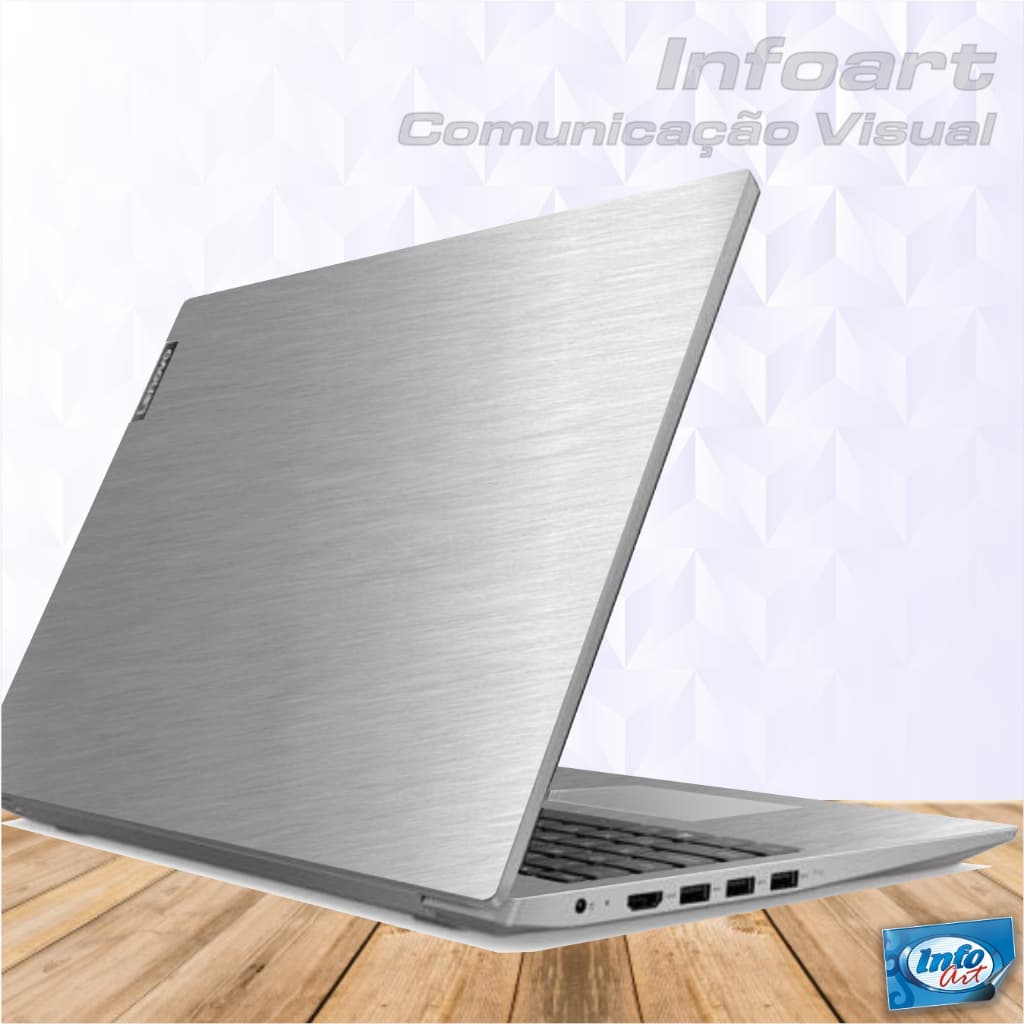 Adesivo Skin Proteção para Notebook Lenovo IdeaPad3 15IML05 15,6" - Tampa + Logo Lenovo em recorte